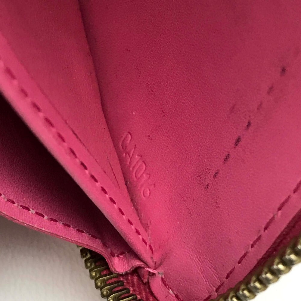 Louis Vuitton Long Wallet Purse M9147F Patent Leather Pink Monogram Vernis Zip Around Long Wallet