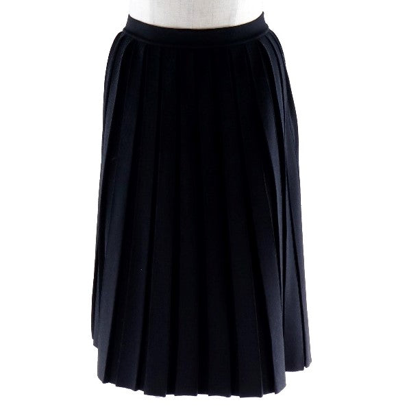 Louis Vuitton Skirt Rayon, Polyester Black Pleated Women Xs
