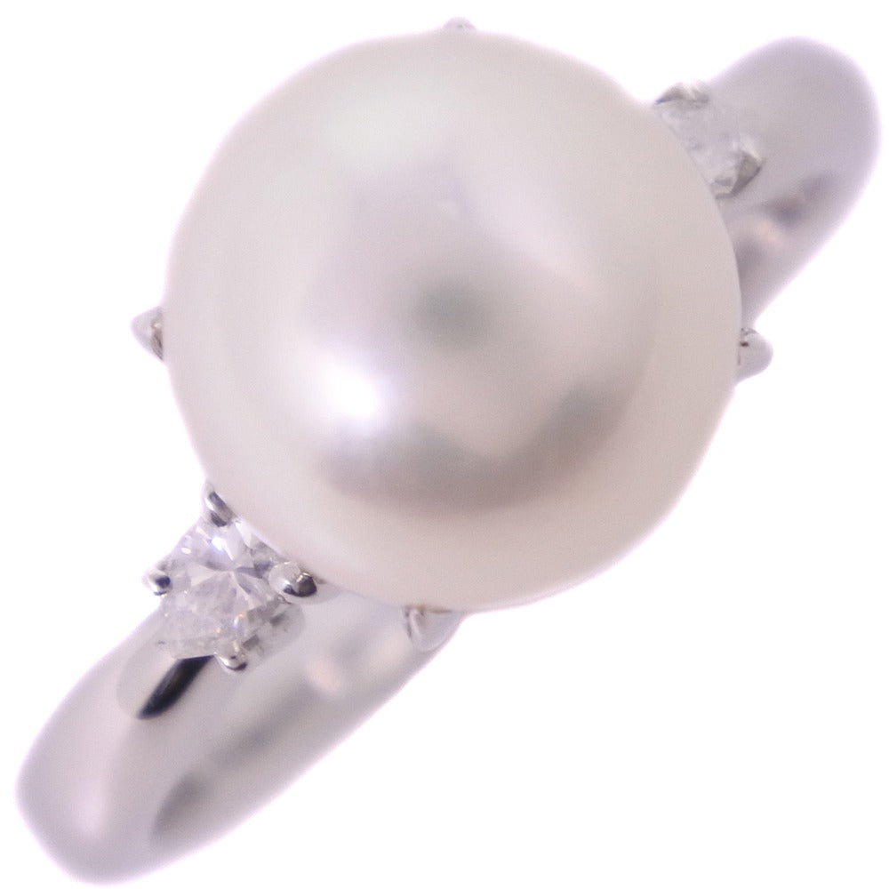 Jewelry Ring Pt900Platinum, Pearl Silver Pearl Women 11.5 Issue