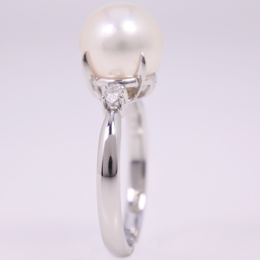 Jewelry Ring Pt900Platinum, Pearl Silver Pearl Women 11.5 Issue