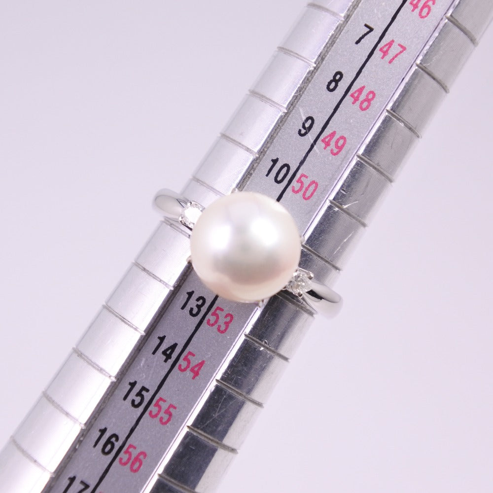 Jewelry Ring Pt900Platinum, Pearl Silver Pearl Women 11.5 Issue