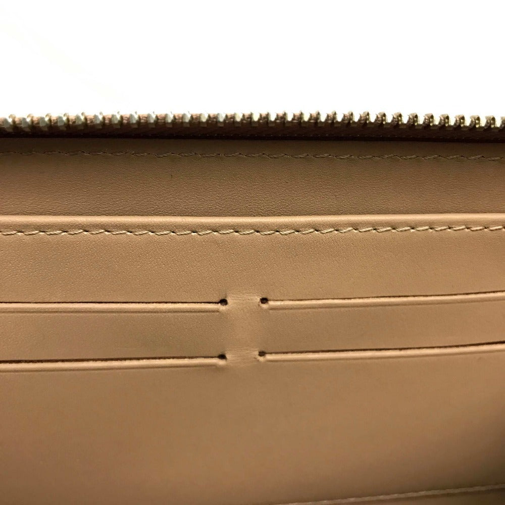 Louis Vuitton Long Wallet Purse M91470 Patent Leather Beige Vernis Zippy Wallet Women