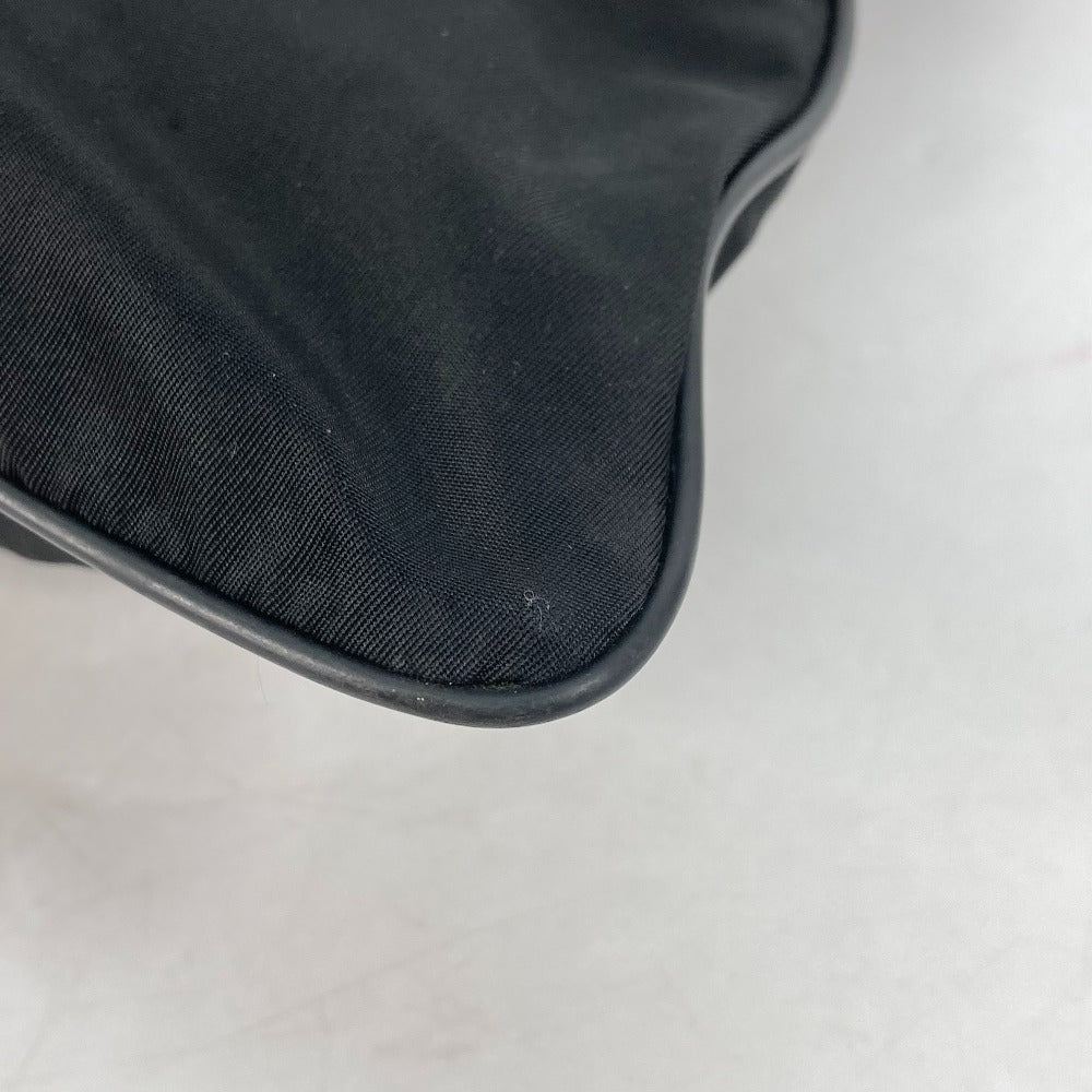 Prada Shoulder Bag Nylon Black Crossbody Pochette Bag Triangle Logo Plate Women Secondhand