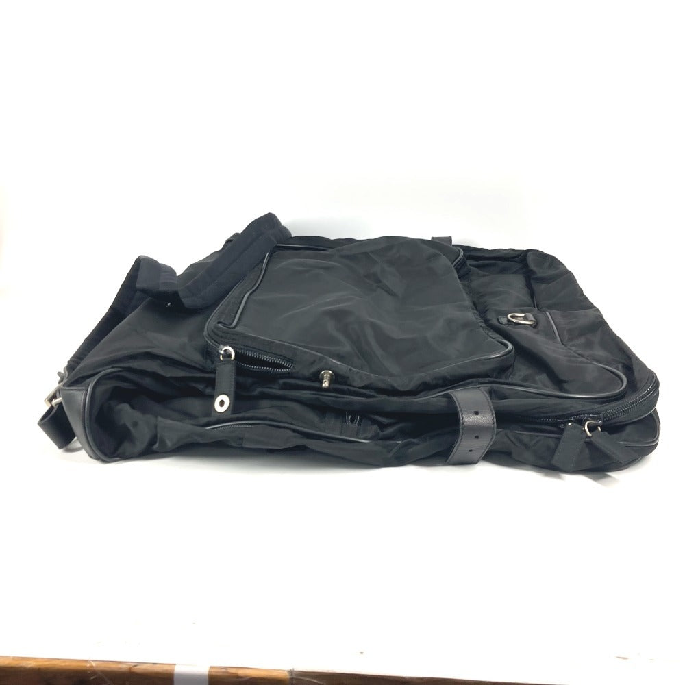 Prada Boston Duffel Bag Nylon Black Triangle Logo Plate Unisex(Unisex)