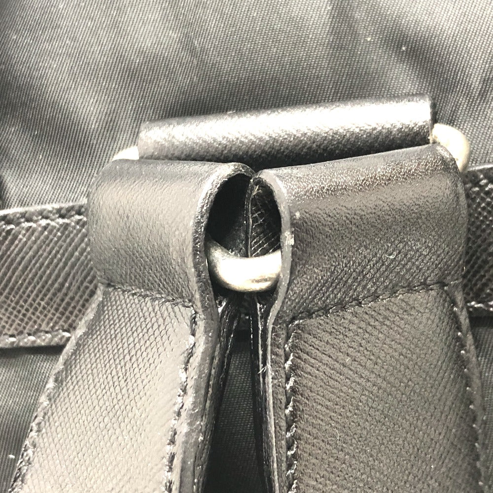 Prada Backpack 130 Nylon Black Double Pocket