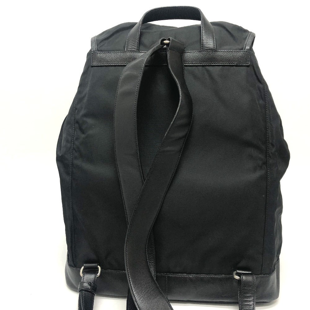 Prada Backpack 130 Nylon Black Double Pocket
