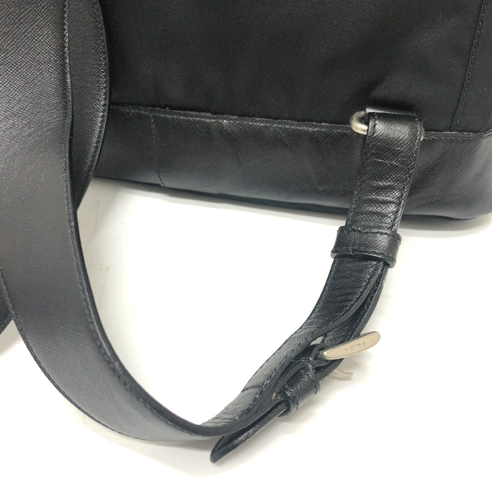 Prada Backpack 130 Nylon Black Double Pocket