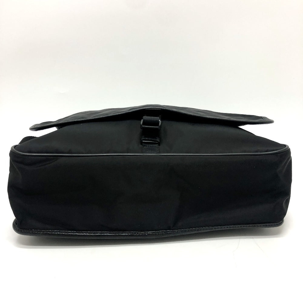 Prada Shoulder Bag U166 Nylon / Leather Black Mens