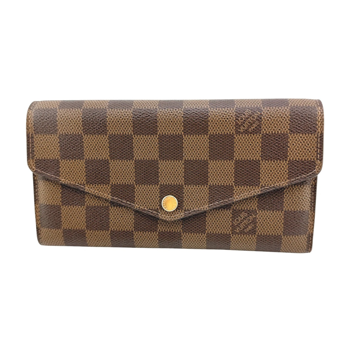 Louis Vuitton Long Wallet Purse N60114 Damier Canvas Brown X Pink Portefeuille Sara Damier Rose