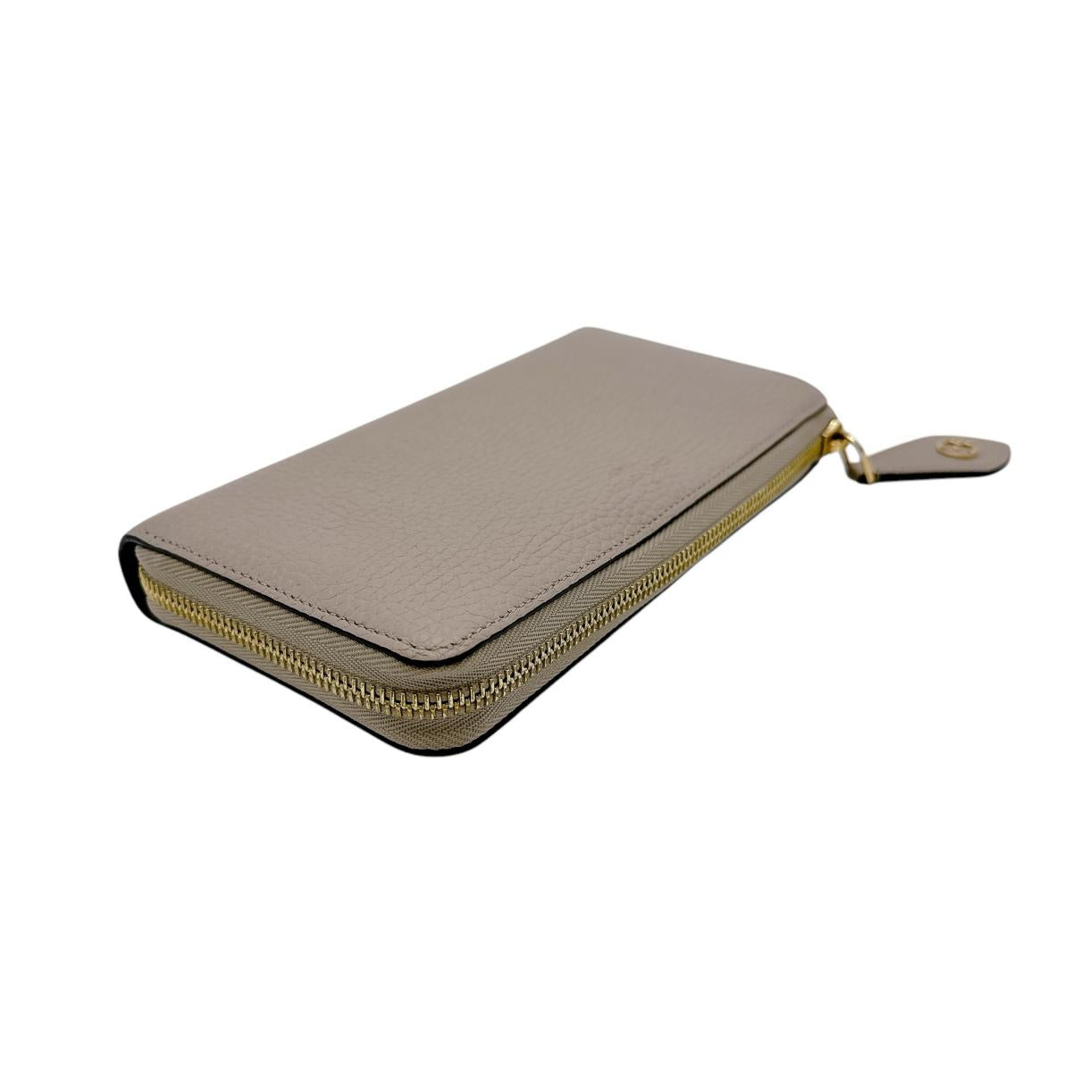 Louis Vuitton Long Wallet Purse M63104 Cowhide Beige L-Shaped Fastener Taurillon Clemence Leather
