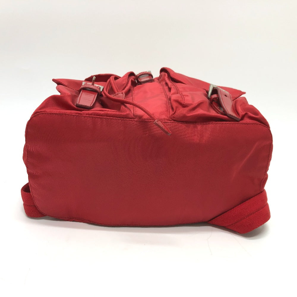 Prada Backpack Nylon Red With Logo Women