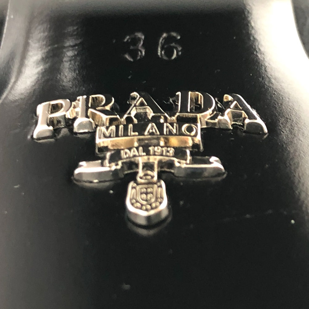 Prada Sandals 1Xp882 Suede Black Strap Women 36
