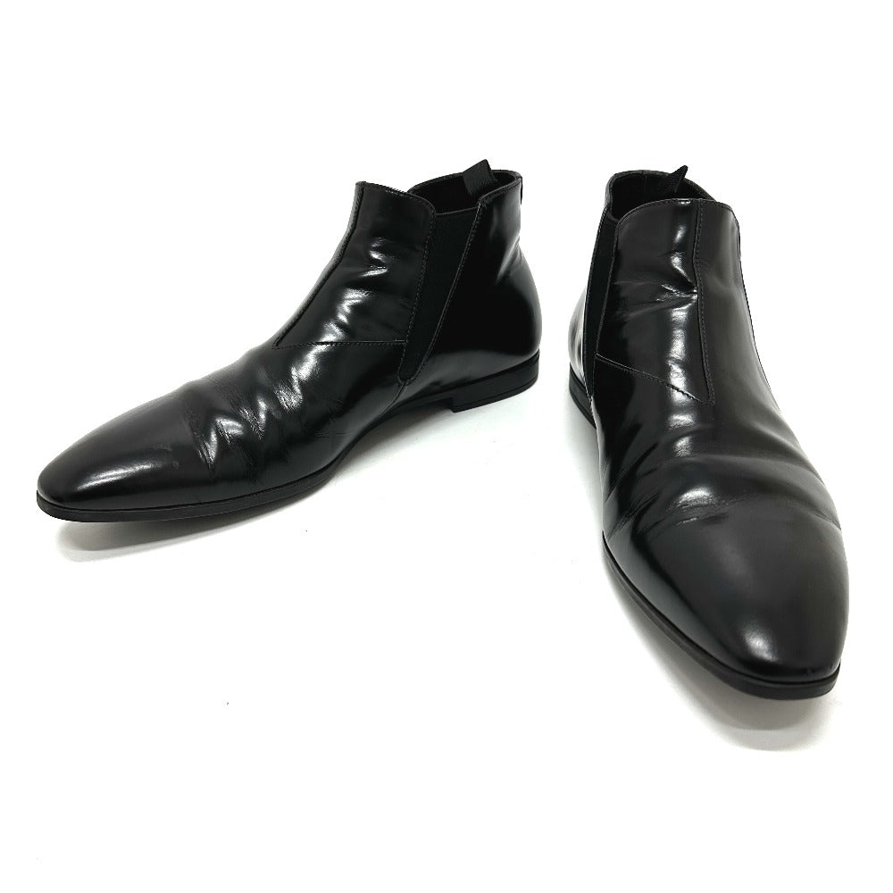 Prada Boots Calf Leather Black Side Gore Mens 7 1/2