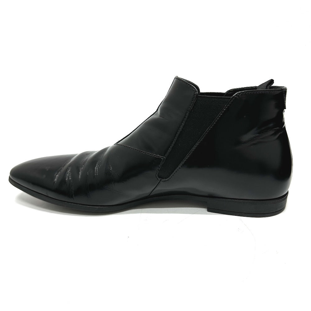 Prada Boots Calf Leather Black Side Gore Mens 7 1/2