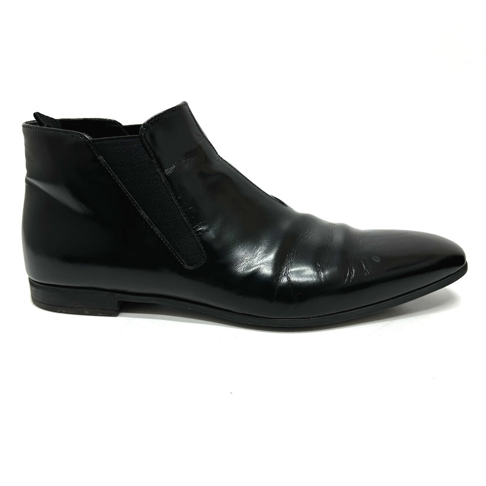 Prada Boots Calf Leather Black Side Gore Mens 7 1/2