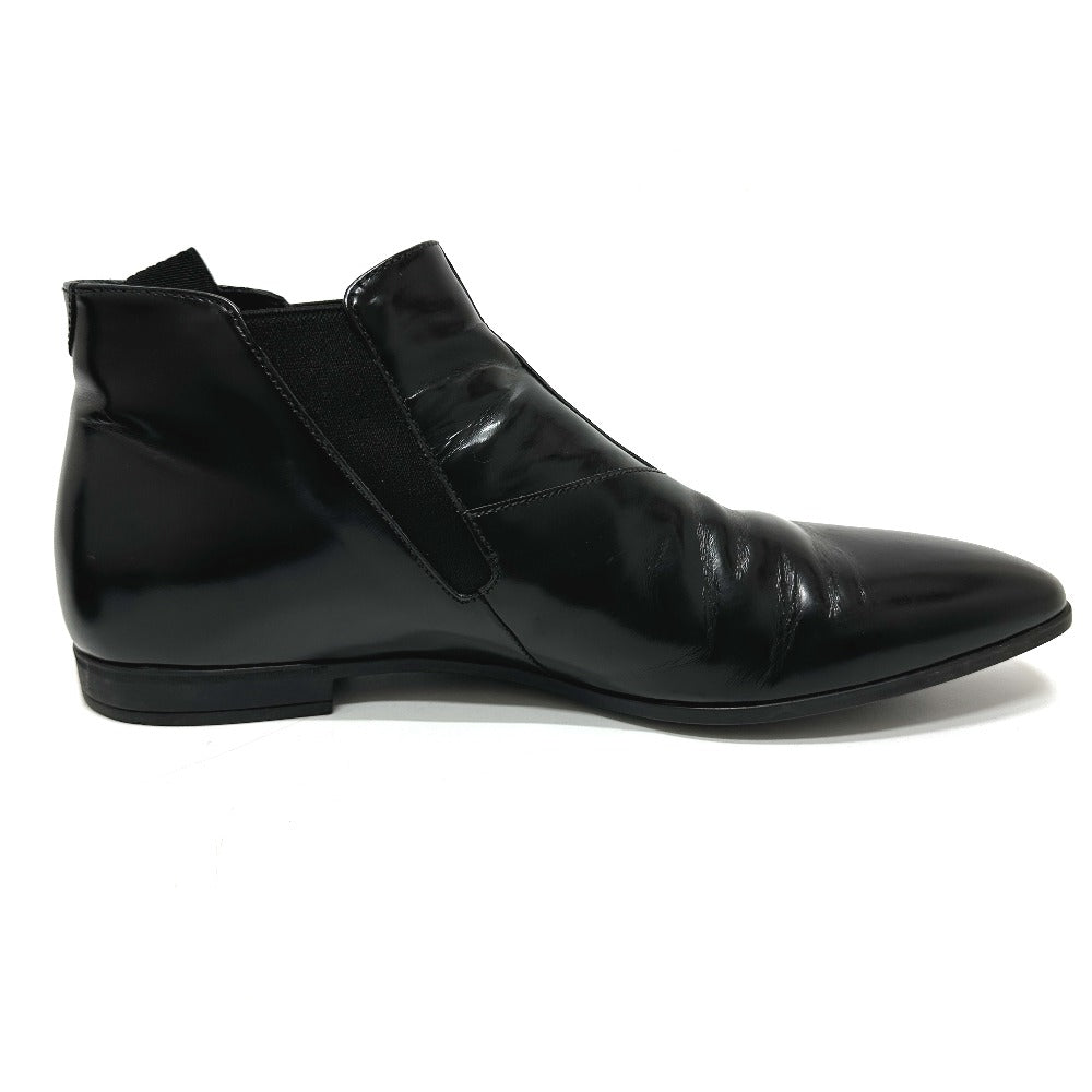 Prada Boots Calf Leather Black Side Gore Mens 7 1/2