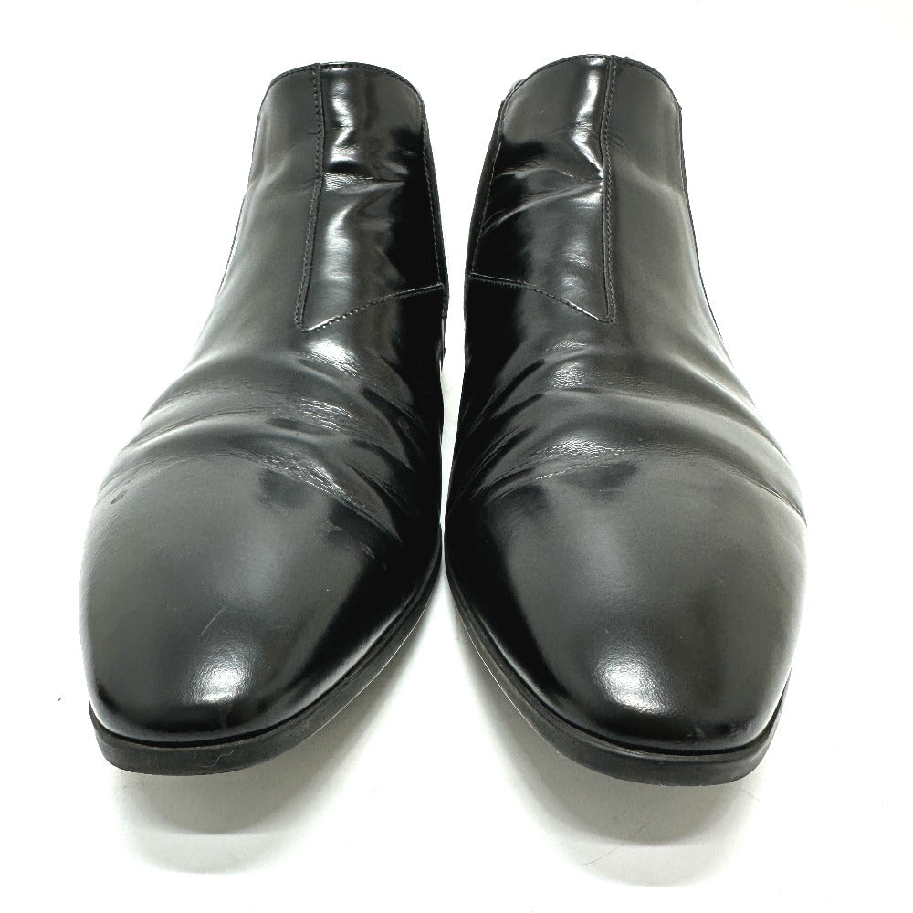 Prada Boots Calf Leather Black Side Gore Mens 7 1/2