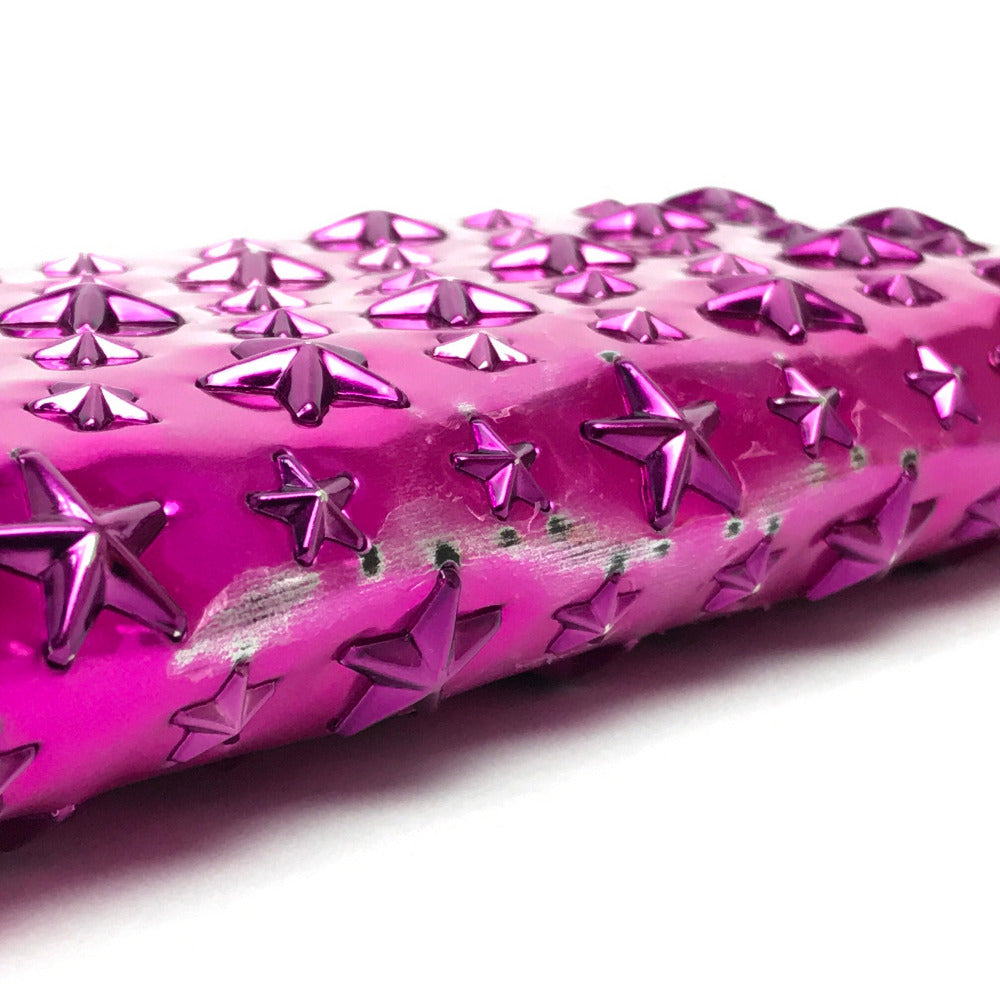 Jimmy Choo Long Wallet Purse 163Filipa.Cim Patent Leather Metallic Purple Star Stud Filipa Wallet