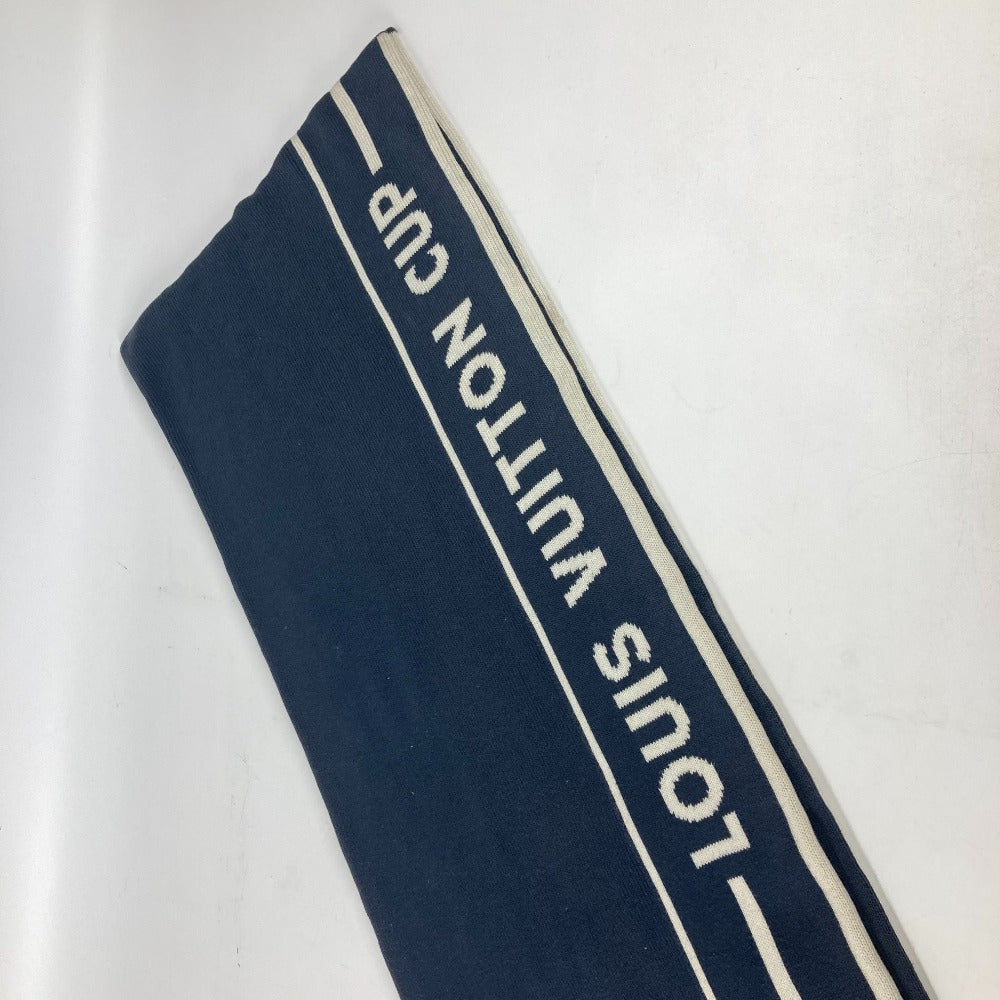 Louis Vuitton Scarf Cotton, Cashmere Navy Louis Vuitton Cup Lvcup Logo Mens