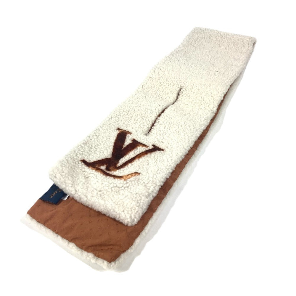 Louis Vuitton Scarf M77055 Shearing White Echarpe Shearling