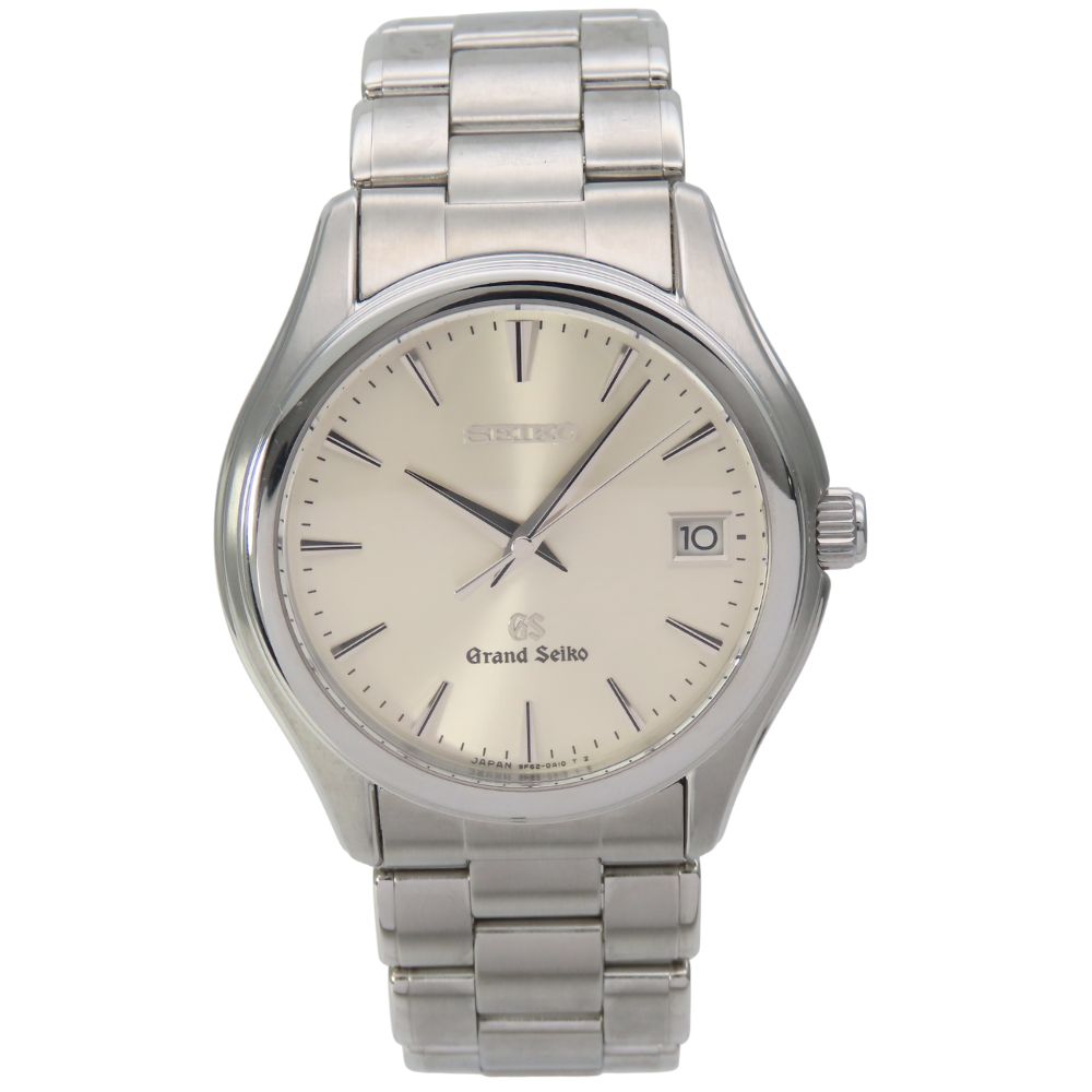 Seiko Watches Made In Japan Quartz 9F62-0A10 Stainless Steel Silver Grand Seiko Silver Dial Mens