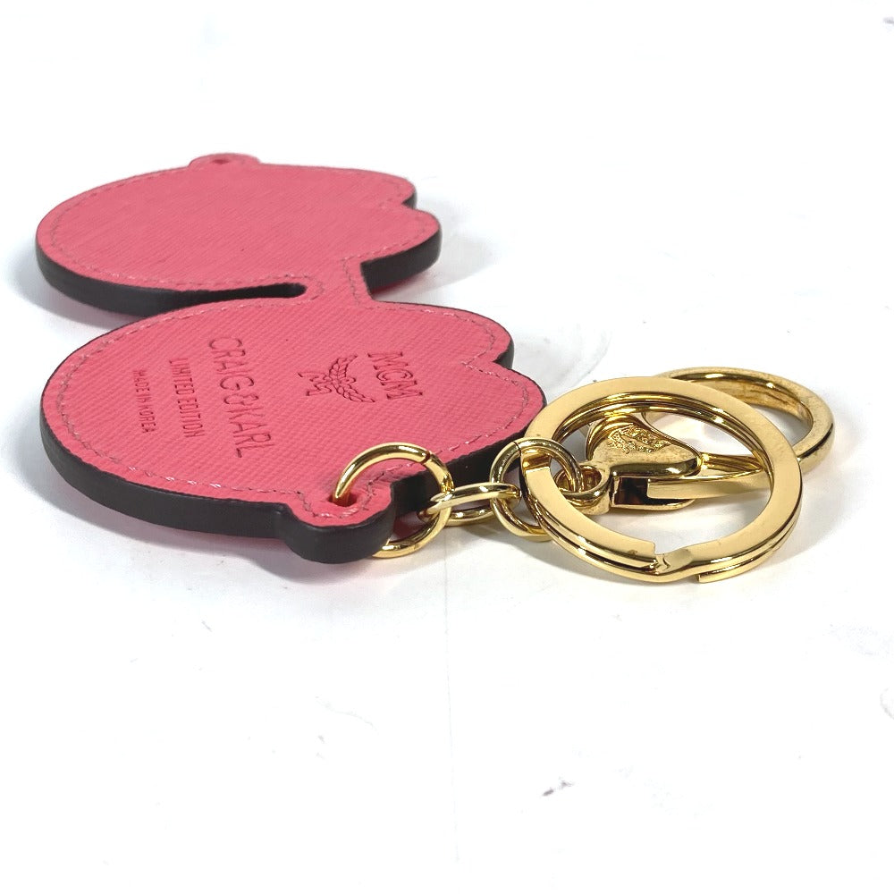 Mcm Key Ring Leather Pink Craig & Karl Collaboration Craig & Karl Eyeglasses Design Unisex(Unisex)