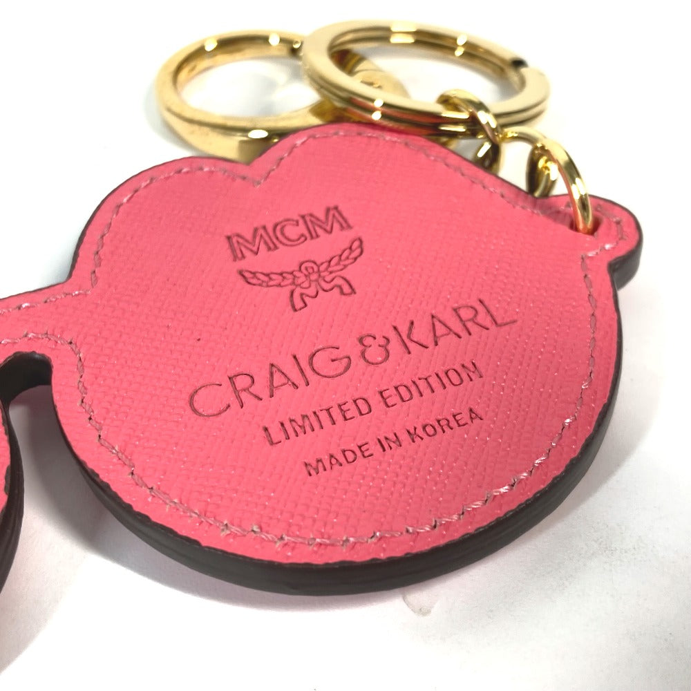 Mcm Key Ring Leather Pink Craig & Karl Collaboration Craig & Karl Eyeglasses Design Unisex(Unisex)
