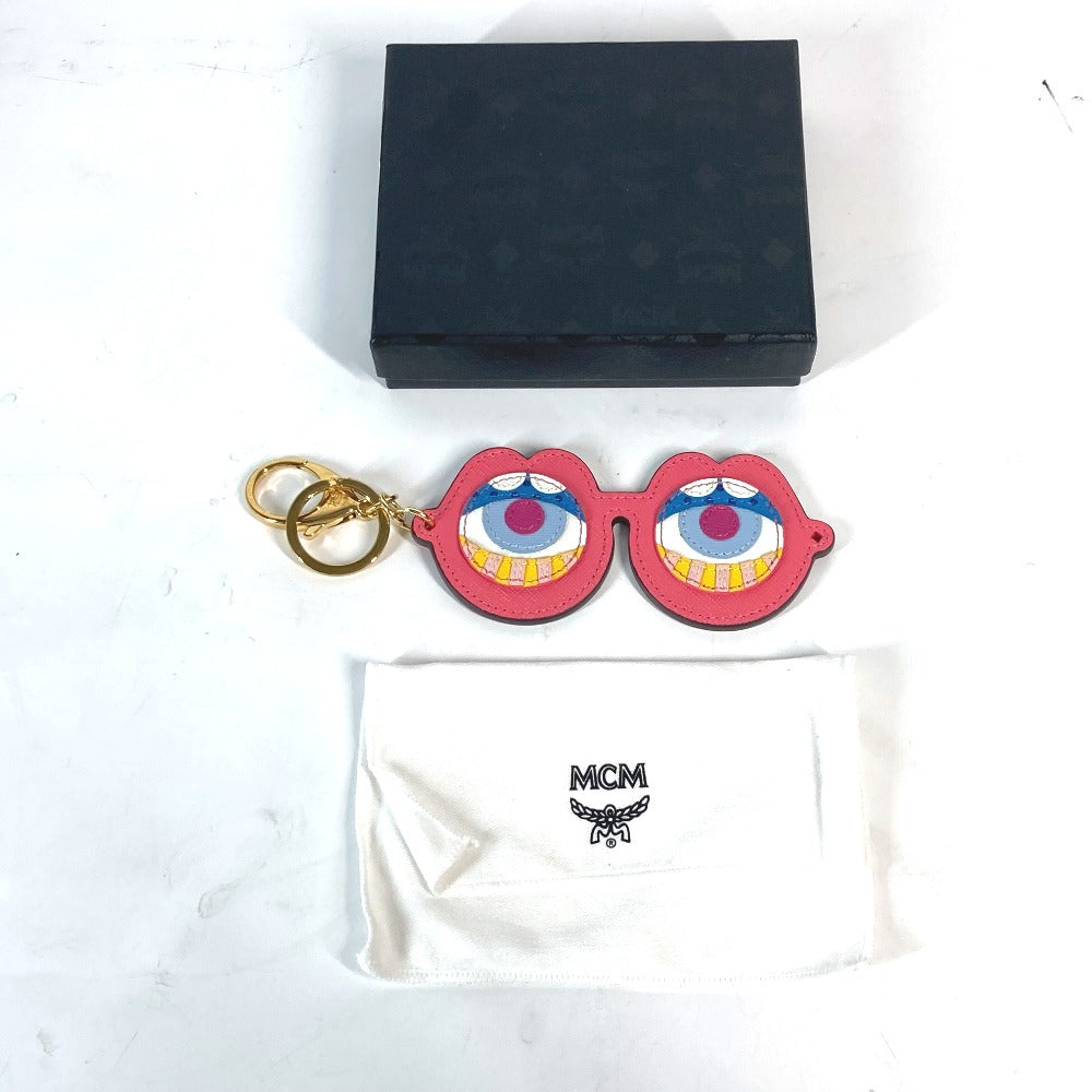 Mcm Key Ring Leather Pink Craig & Karl Collaboration Craig & Karl Eyeglasses Design Unisex(Unisex)
