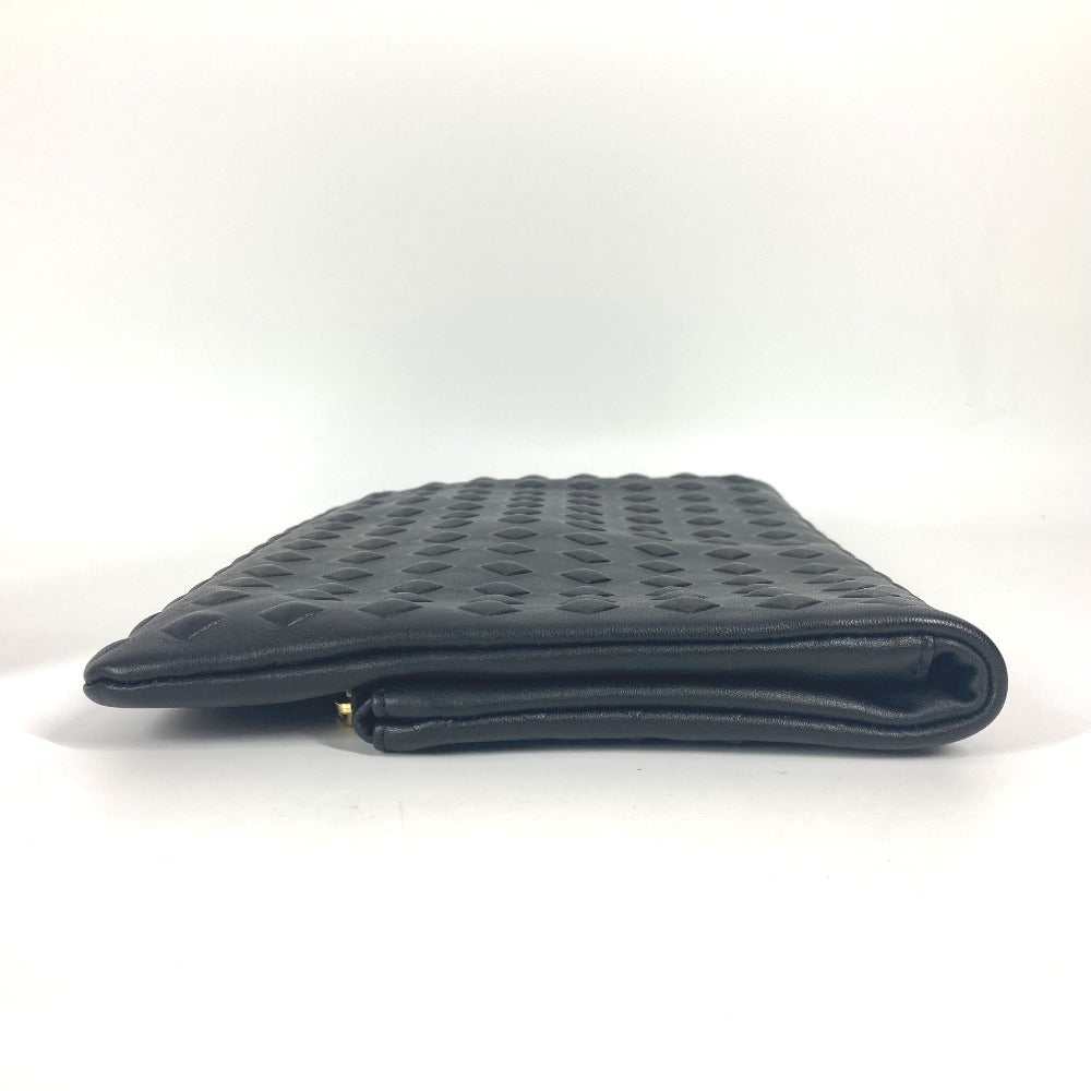 Mcm Clutch Bag Leather Black Logo
