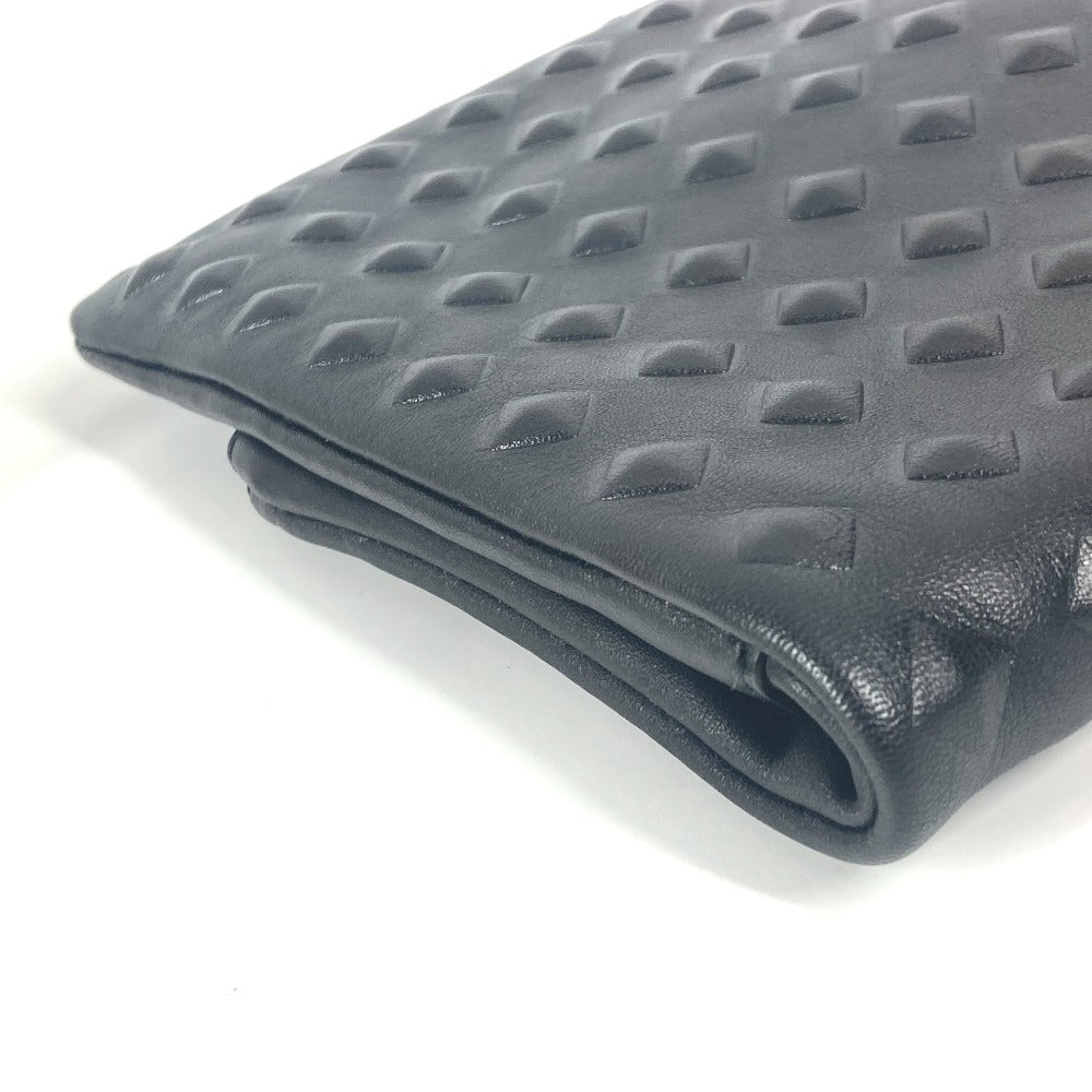 Mcm Clutch Bag Leather Black Logo