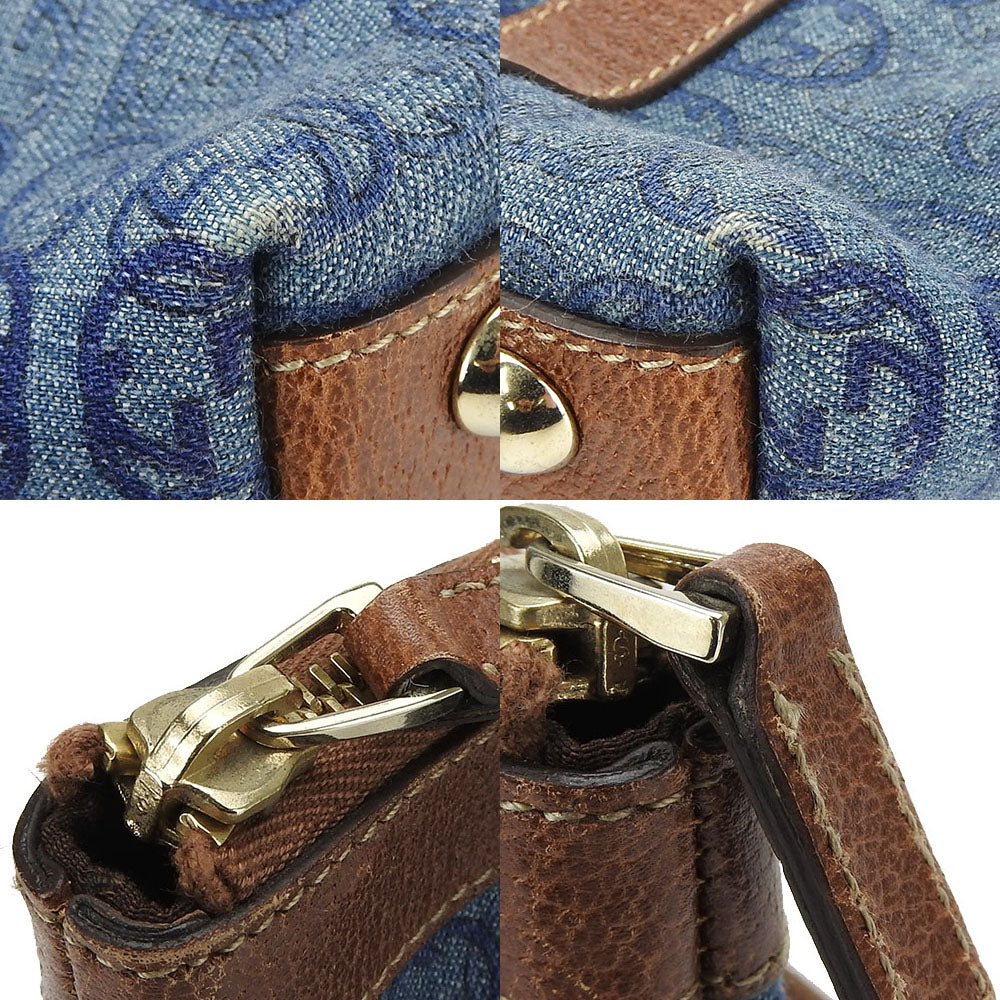 Gucci Handbag 141471 Denim Blue Interlocking Women