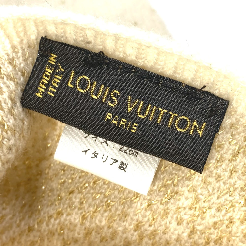 Louis Vuitton Glove Cashmere, Acetate Ivorytype Logo Gonpoliana Glitter Lv Women 22