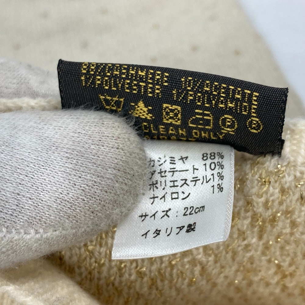Louis Vuitton Glove Cashmere, Acetate Ivorytype Logo Gonpoliana Glitter Lv Women 22