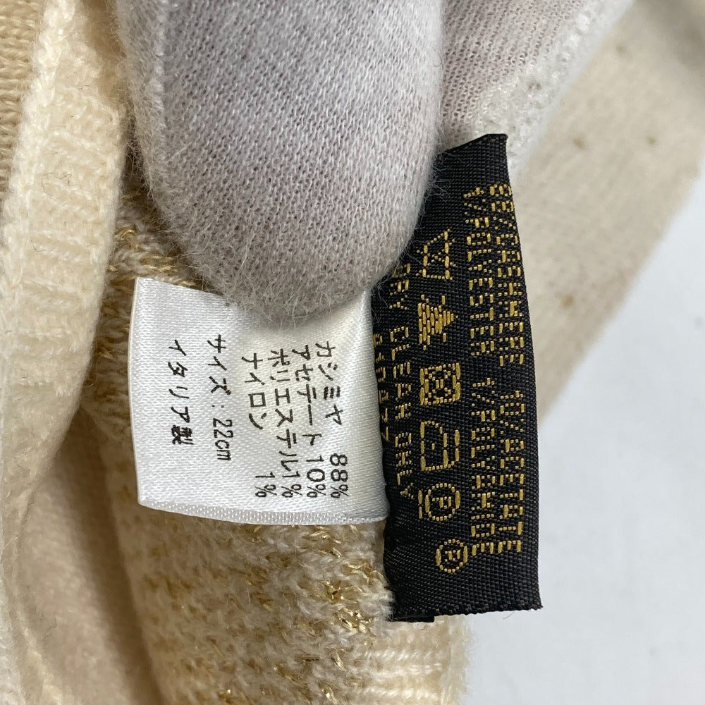 Louis Vuitton Glove Cashmere, Acetate Ivorytype Logo Gonpoliana Glitter Lv Women 22