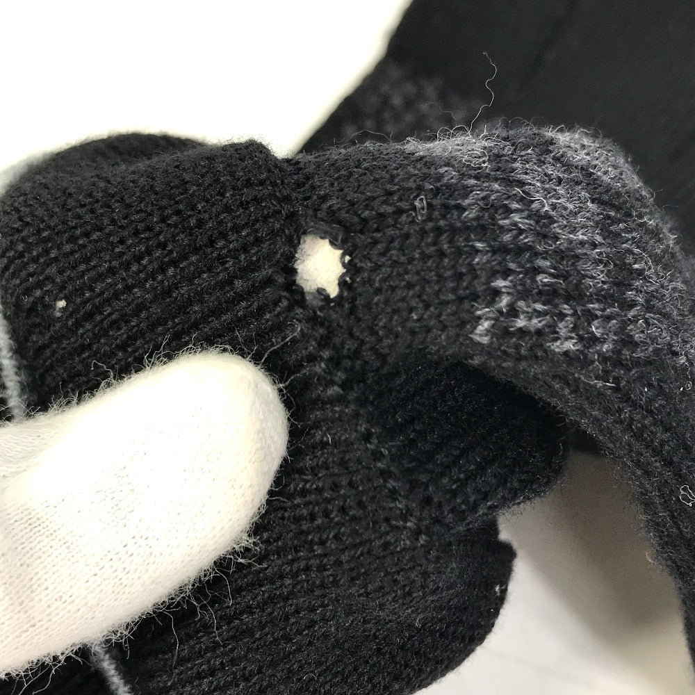 Louis Vuitton Glove M73470 Wool Black Gon My Monogram Eclipse Mens