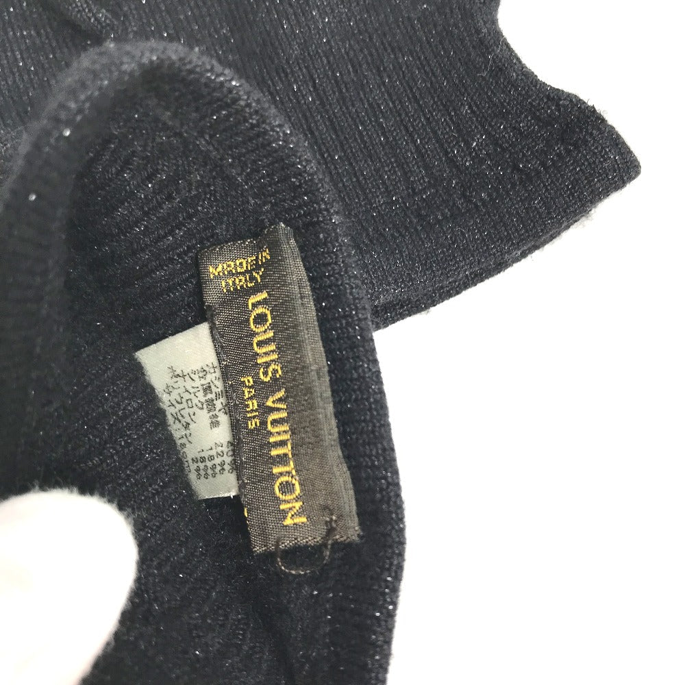 Louis Vuitton Gloves Cashmere, Silk Black Knit Monogram Lame Women