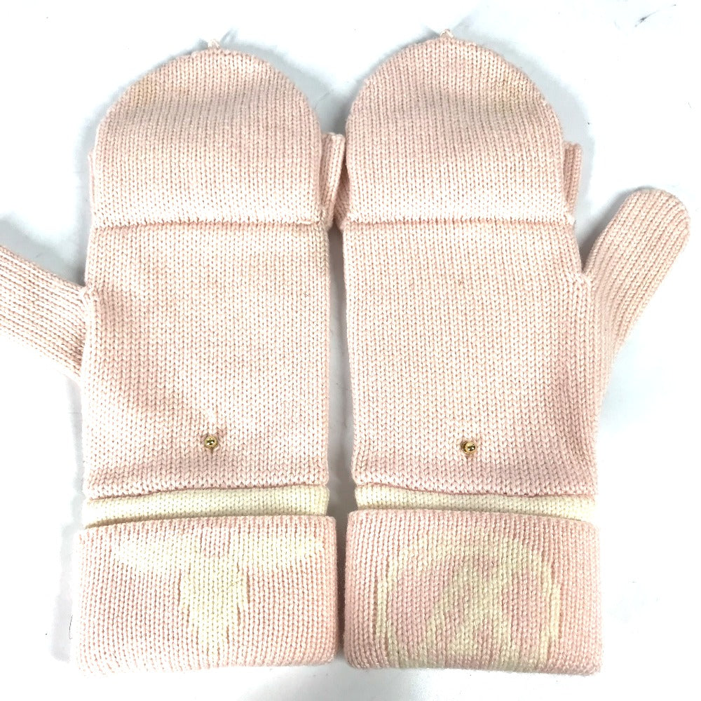 Louis Vuitton Glove M70767 Wool Pink By Color Gon Morning Ram Monogram Women