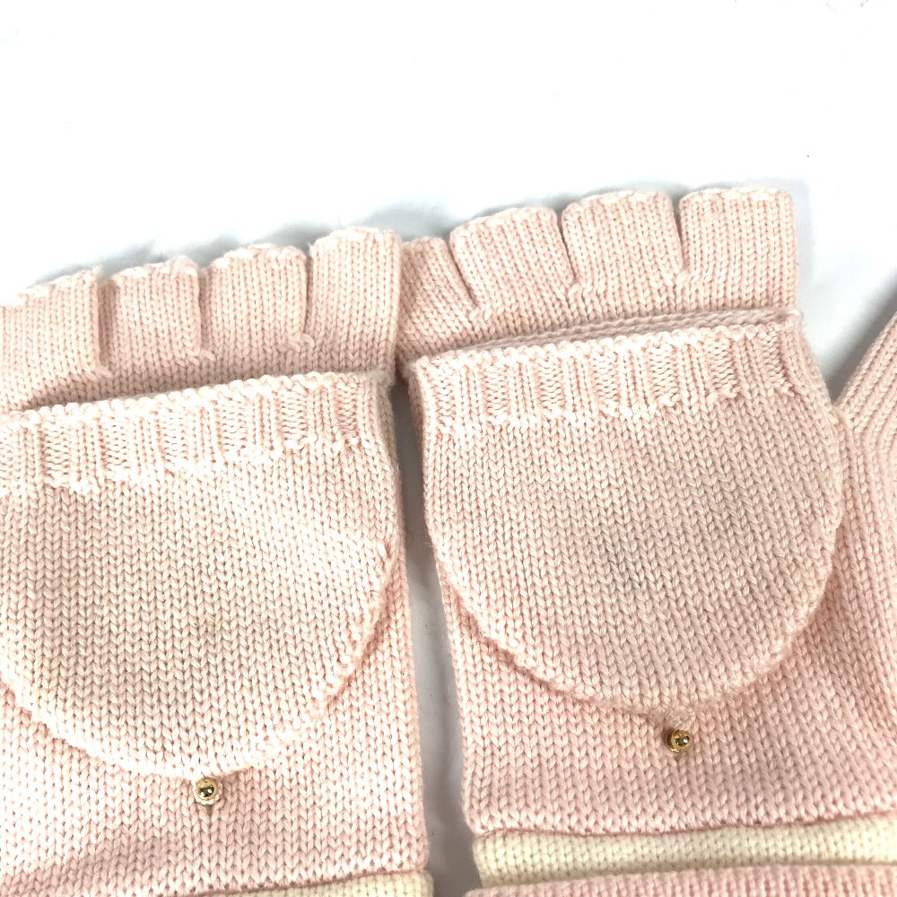 Louis Vuitton Glove M70767 Wool Pink By Color Gon Morning Ram Monogram Women