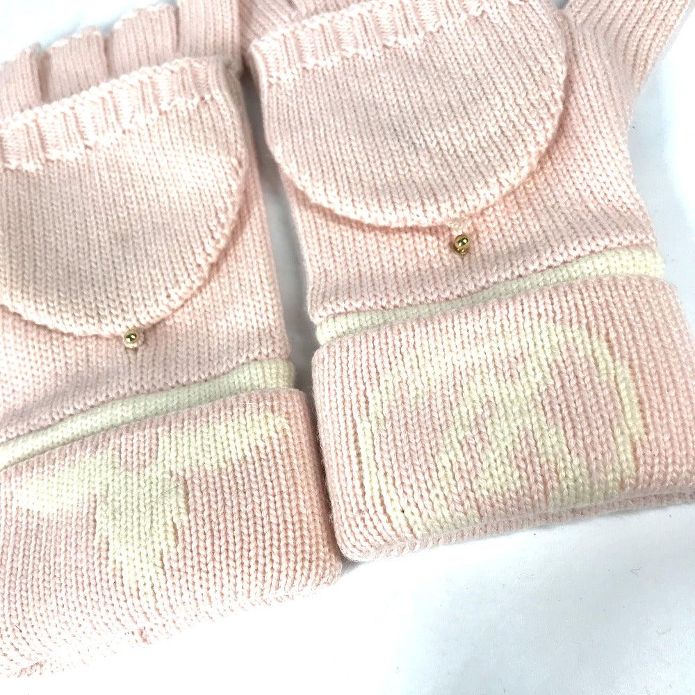 Louis Vuitton Glove M70767 Wool Pink By Color Gon Morning Ram Monogram Women