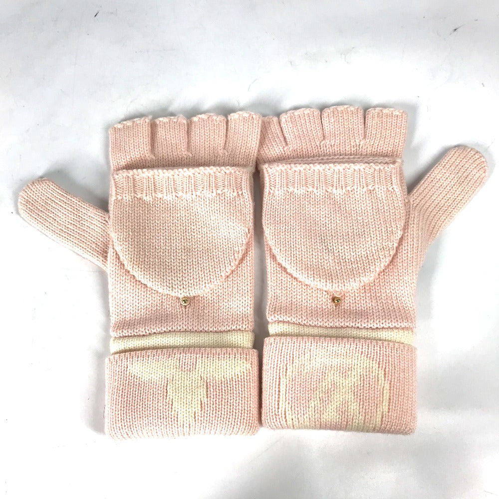 Louis Vuitton Glove M70767 Wool Pink By Color Gon Morning Ram Monogram Women