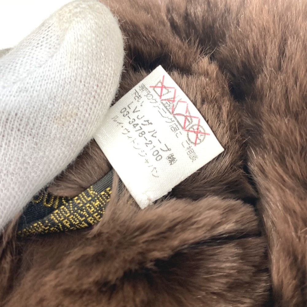 Louis Vuitton Gloves M74273 Silk , Rabbit Brown Monogram Fur Morphle Igloo Mittens