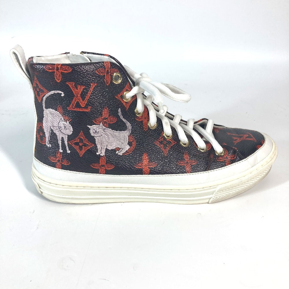 Louis Vuitton Sneakers Leather Brown Catgram Stella Line 36 1/2