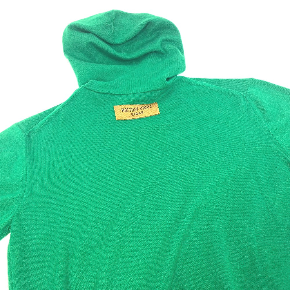 Louis Vuitton Sweater 1A9Fqt Cashmere, Silk, Polyamide Green Lvse Lv Embossed Hoodie Long Sleeve
