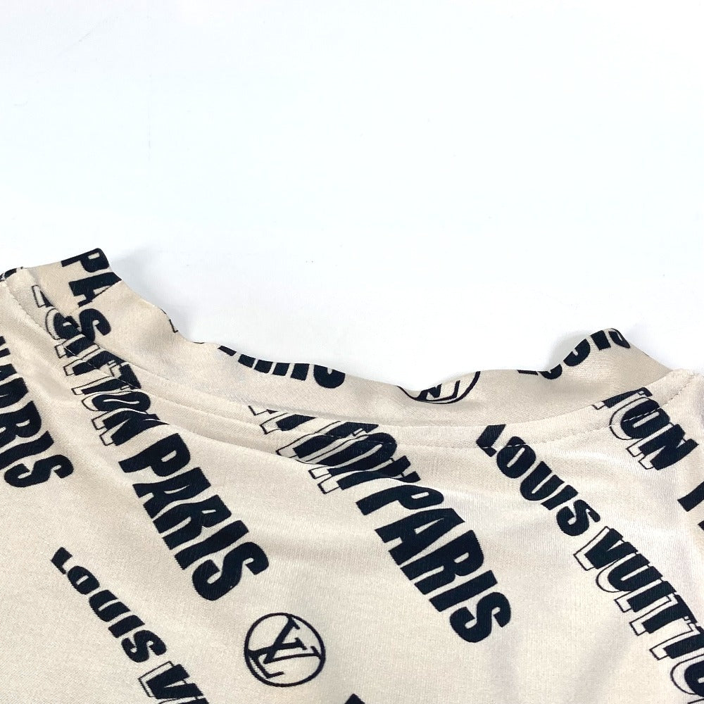 Louis Vuitton Long Sleeve Shirt Flts86 Rayon Black 21Stainless Steel Signature Logo Long Sleeve Top