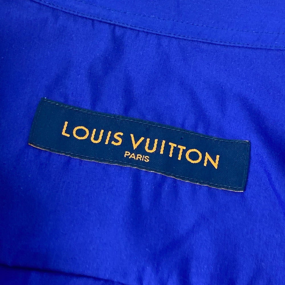 Louis Vuitton Short Sleeve Shirt Cotton, Nylon Blue 22Stainless Steel Lv Spread Short Sleeve Mens Xs