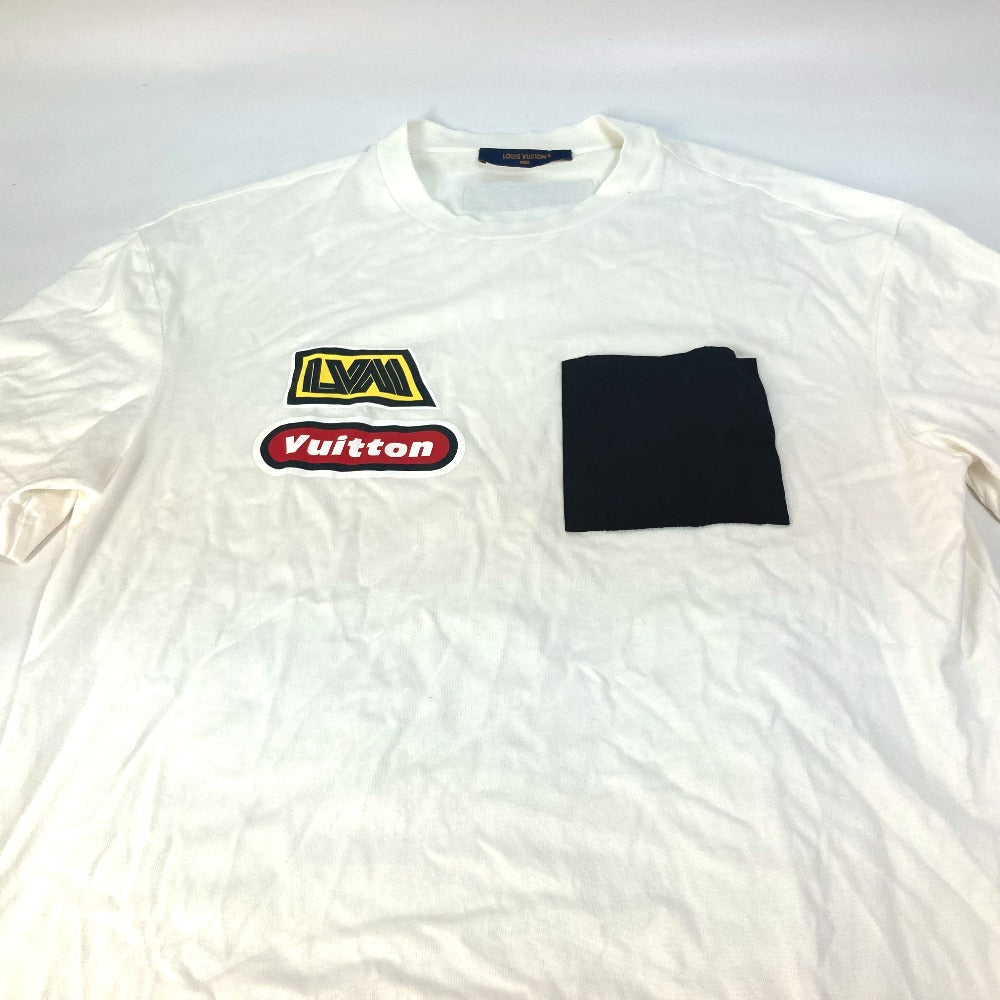 Louis Vuitton Short Sleeve T-Shirt 1Abj28 Cotton White Hybrid Cotton T-Shirt Mens S