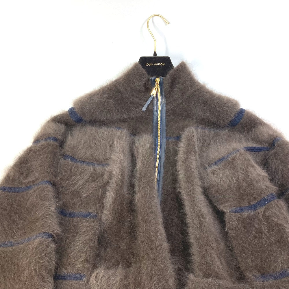 Louis Vuitton Poncho Wool, Cashmere Brown Outerwear Knit Fur Women L