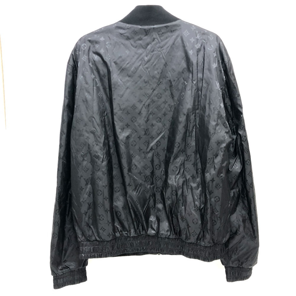 Louis Vuitton Nylon Jacket Rm241Q Nylon, Cotton Black Monogram Reversible Mens L