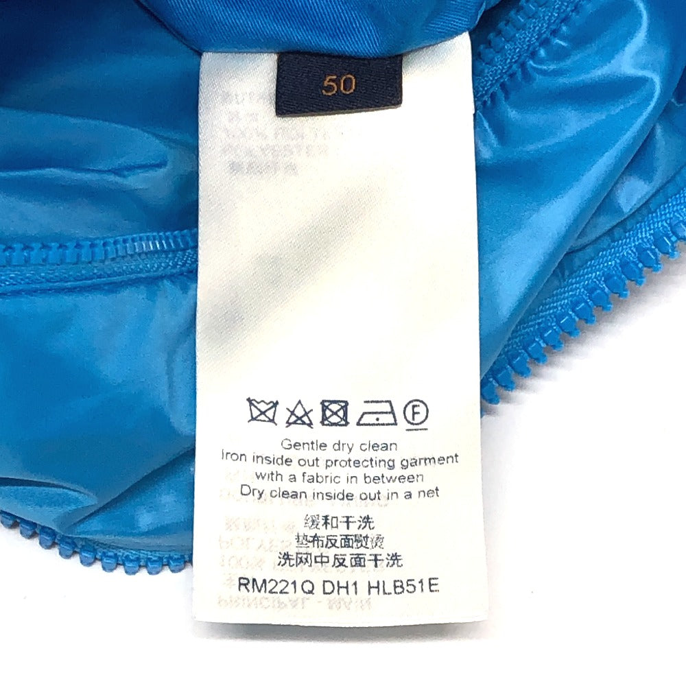Louis Vuitton Down Jacket Rm221Q Nylon Blue Flower Quilted Mens 50