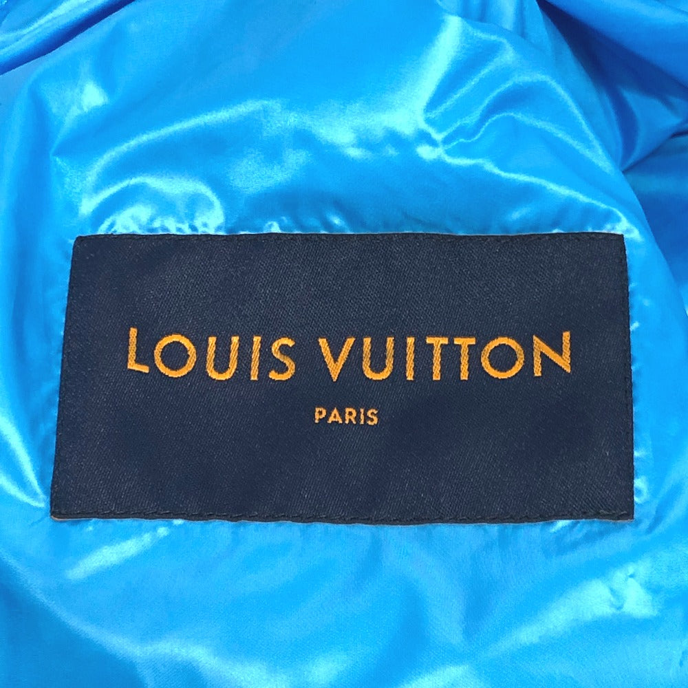 Louis Vuitton Down Jacket Rm221Q Nylon Blue Flower Quilted Mens 50